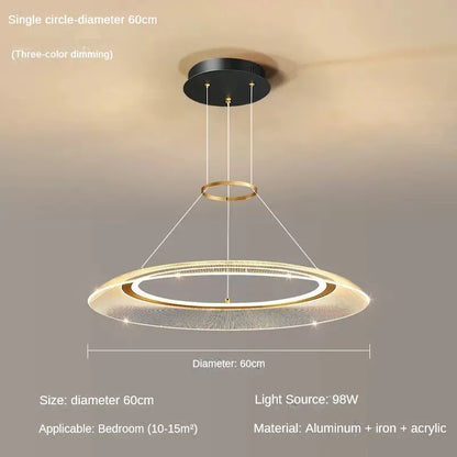 Modern LED Ring Chandelier for Dining Room with Infinite Dimming – view 11