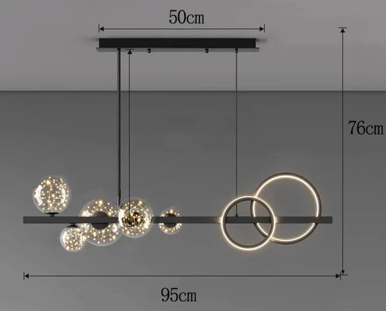 Sleek Modern 95 cm LED Pendant Light for Living and Dining Room – view 7