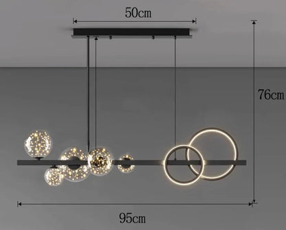 Sleek Modern 95 cm LED Pendant Light for Living and Dining Room – view 7