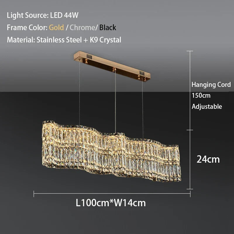 Flower Wave Crystal LED Chandelier with Matching Wall Lamps – view 13