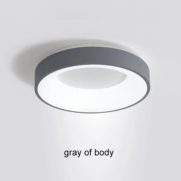 Nordic Modern LED Ceiling Light with Remote, Black, White or Gray – view 10