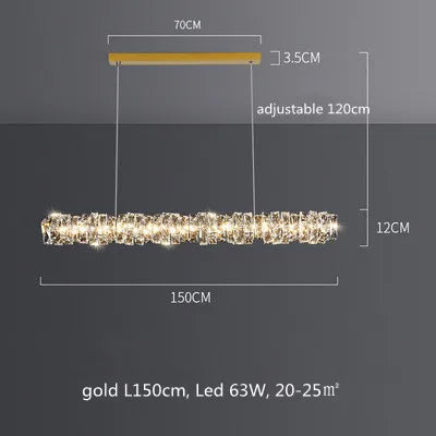 Sophisticated K9 Crystal Ring LED Chandelier, Dimmable, Chrome – view 21