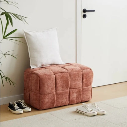 Upholstered Suede Shoe-Changing Stool and Bench, Single or Double Seat – view 6