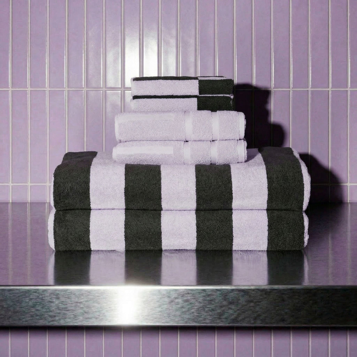 Shadmoor Australian Cotton Towels with Geometric Pattern, 600 GSM – view 13