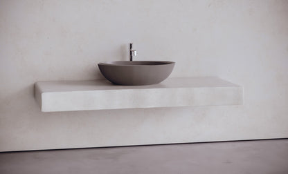 Elevated Concrete Oval Bathroom Sink