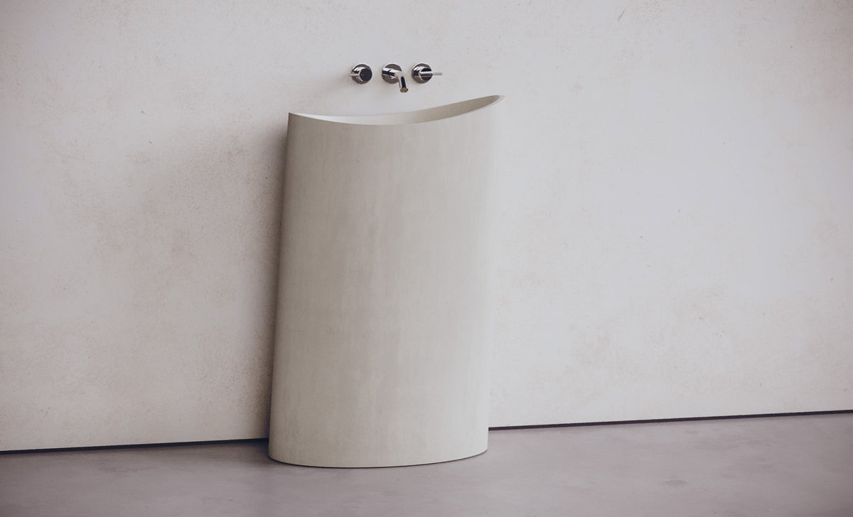 Elevated Concrete Cylinder Sink for Modern Bathrooms