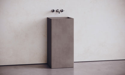 Square Elevated Concrete Pedestal Sink – Studio Collection – view 3