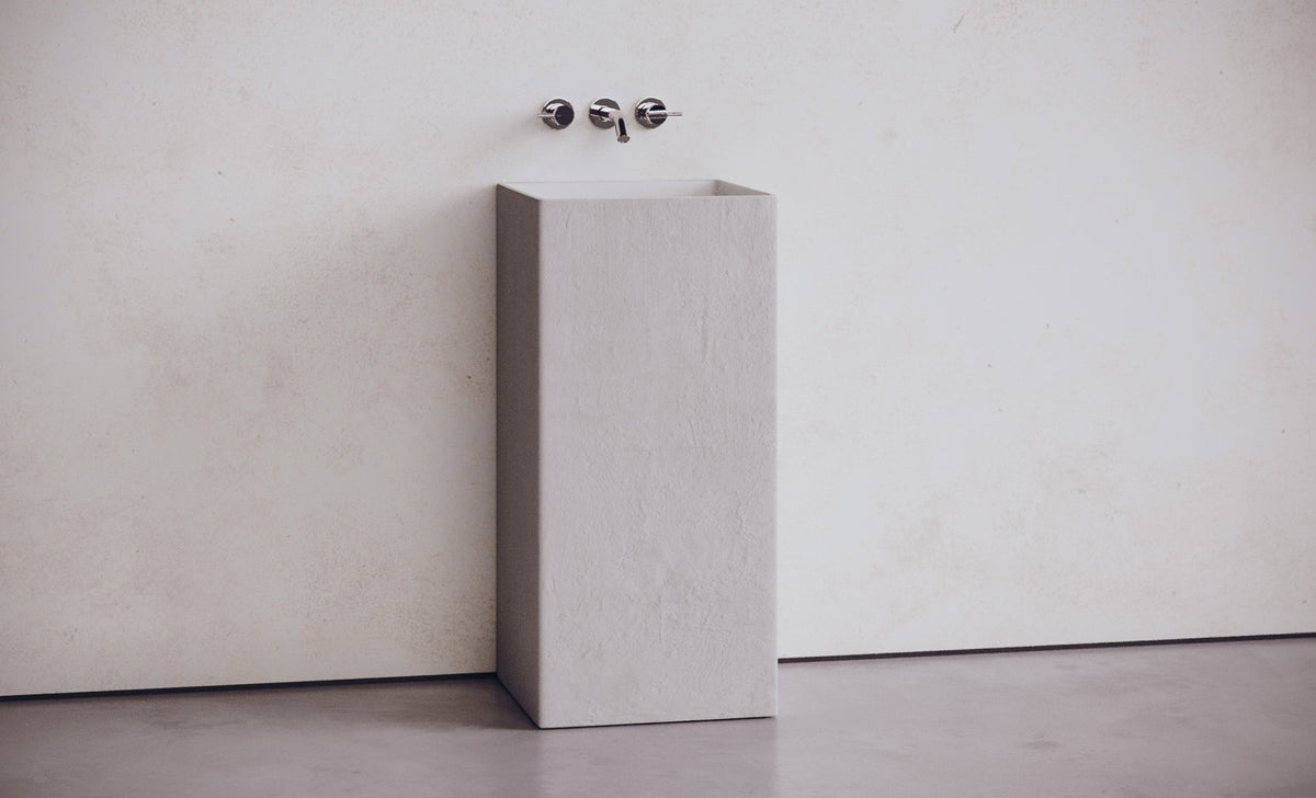 Square Elevated Concrete Pedestal Sink – Studio Collection – view 2