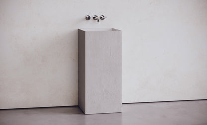 Square Elevated Concrete Pedestal Sink – Studio Collection – view 2
