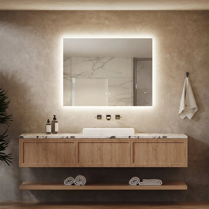 Backlit LED Bathroom Mirror with Anti-Fog & Dimmable Light