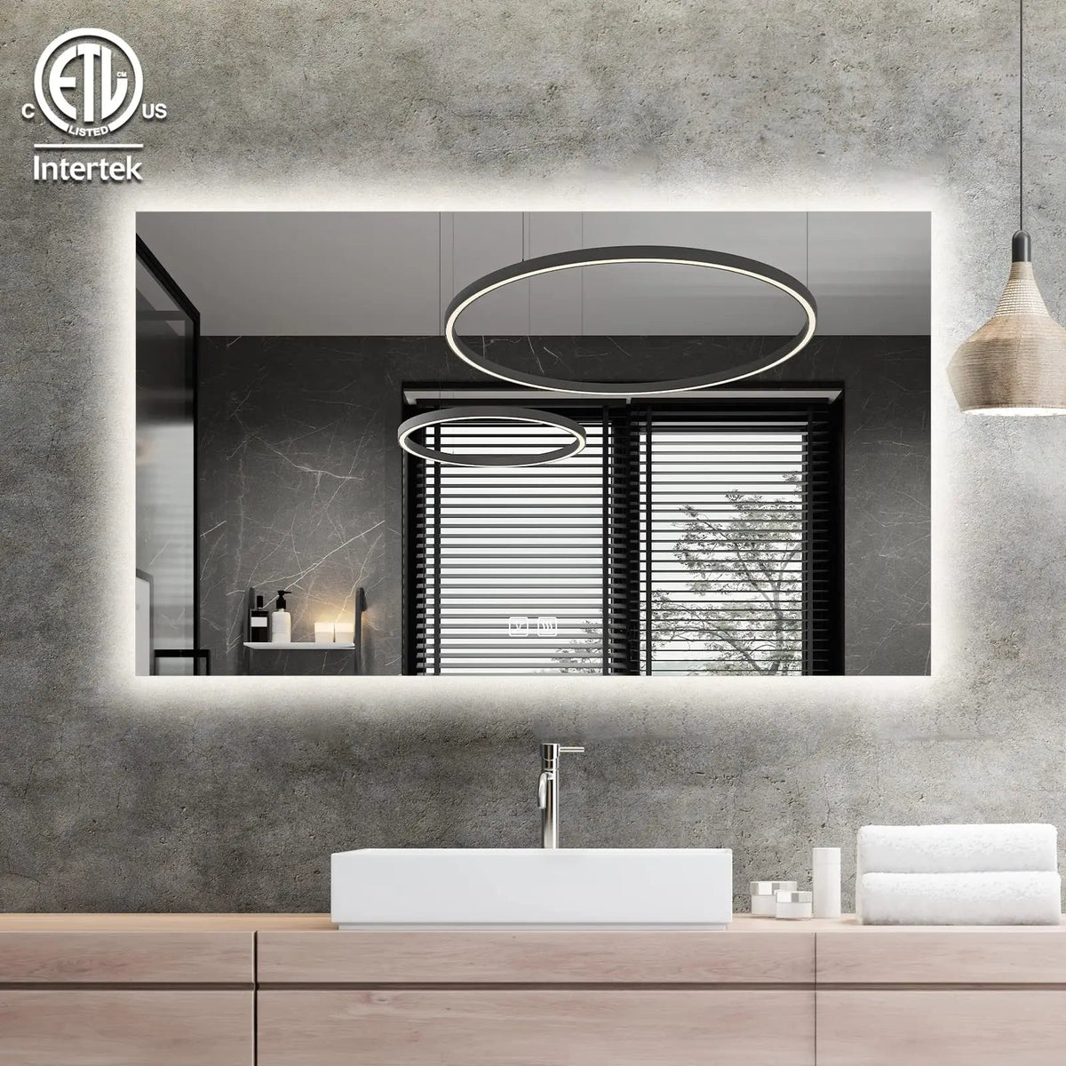 Standard Sleek Backlit LED Bathroom Mirror with Anti-Fog and Dimmer – view 4