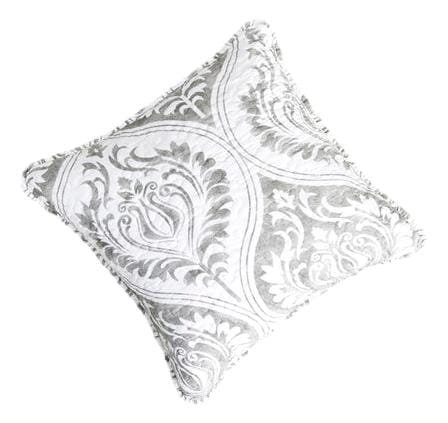 Austere Grey Matelasse Paisley Damask Euro Sham & Cushion Cover