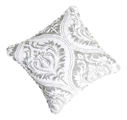 Austere Grey Matelasse Paisley Damask Euro Sham & Cushion Cover