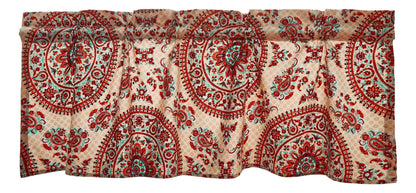Bohemian Desert Medallion Paisley Window Valance, Taupe, 18 x 52 – view 3