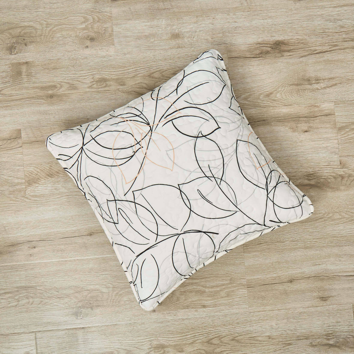 Abstract Leaf Line Art Microfiber Euro Sham and Cushion Covers – view 7