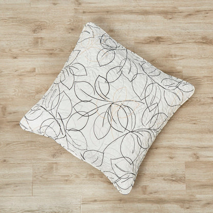 Abstract Leaf Line Art Microfiber Euro Sham and Cushion Covers – view 6