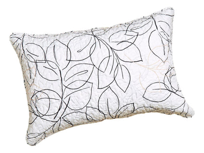 Microfiber Abstract Leaf Line Art Pillow Sham