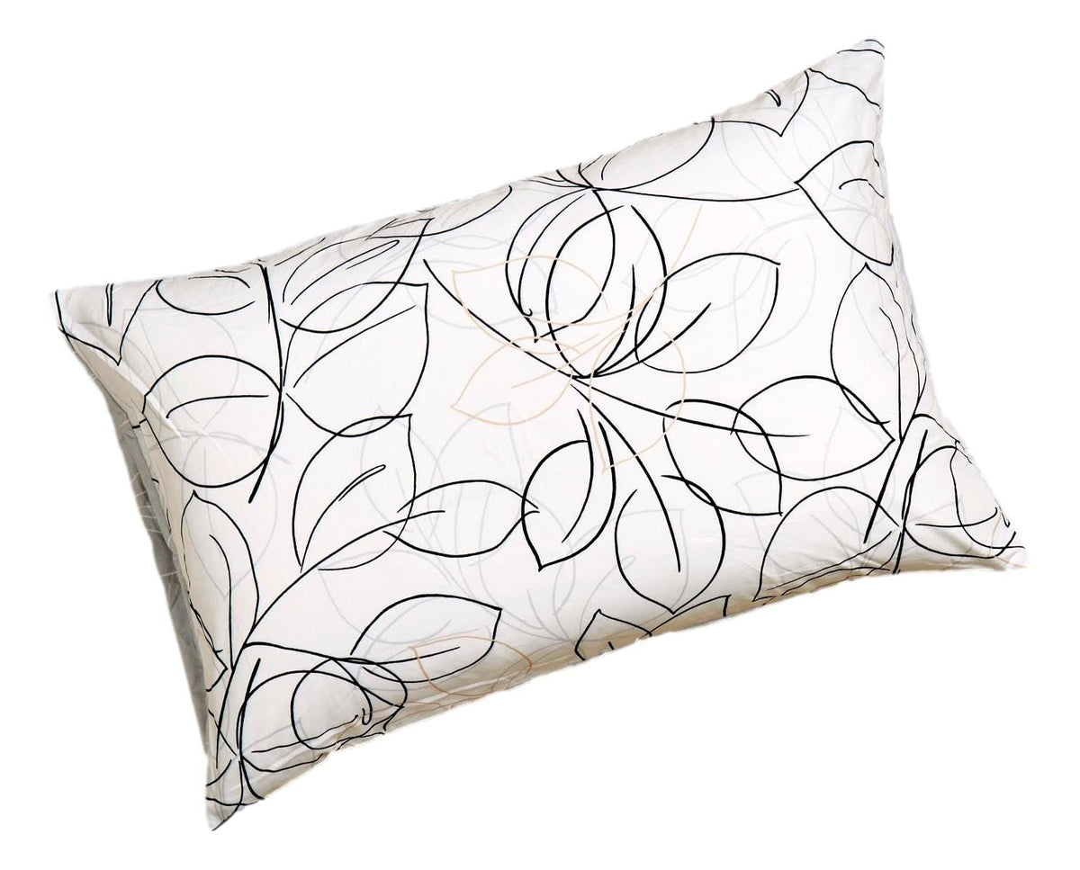 Modern Abstract Leaf Line Art Microfiber Pillowcases, Set of 2 – view 6