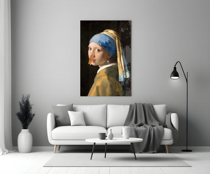 Girl with Clothespin Art History Parody Glass Wall Art – view 3