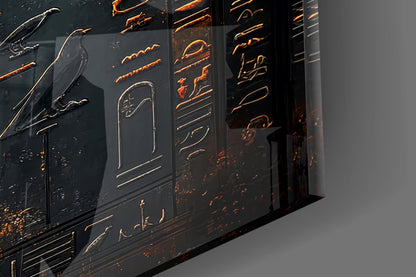 Winged God Horus Glass Wall Art – Egyptian Mythology, Designer Collection – view 7