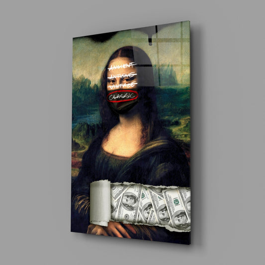 Modern Mona Lisa Graffiti Pop Art Glass Wall Art, Designer Collection – view 2