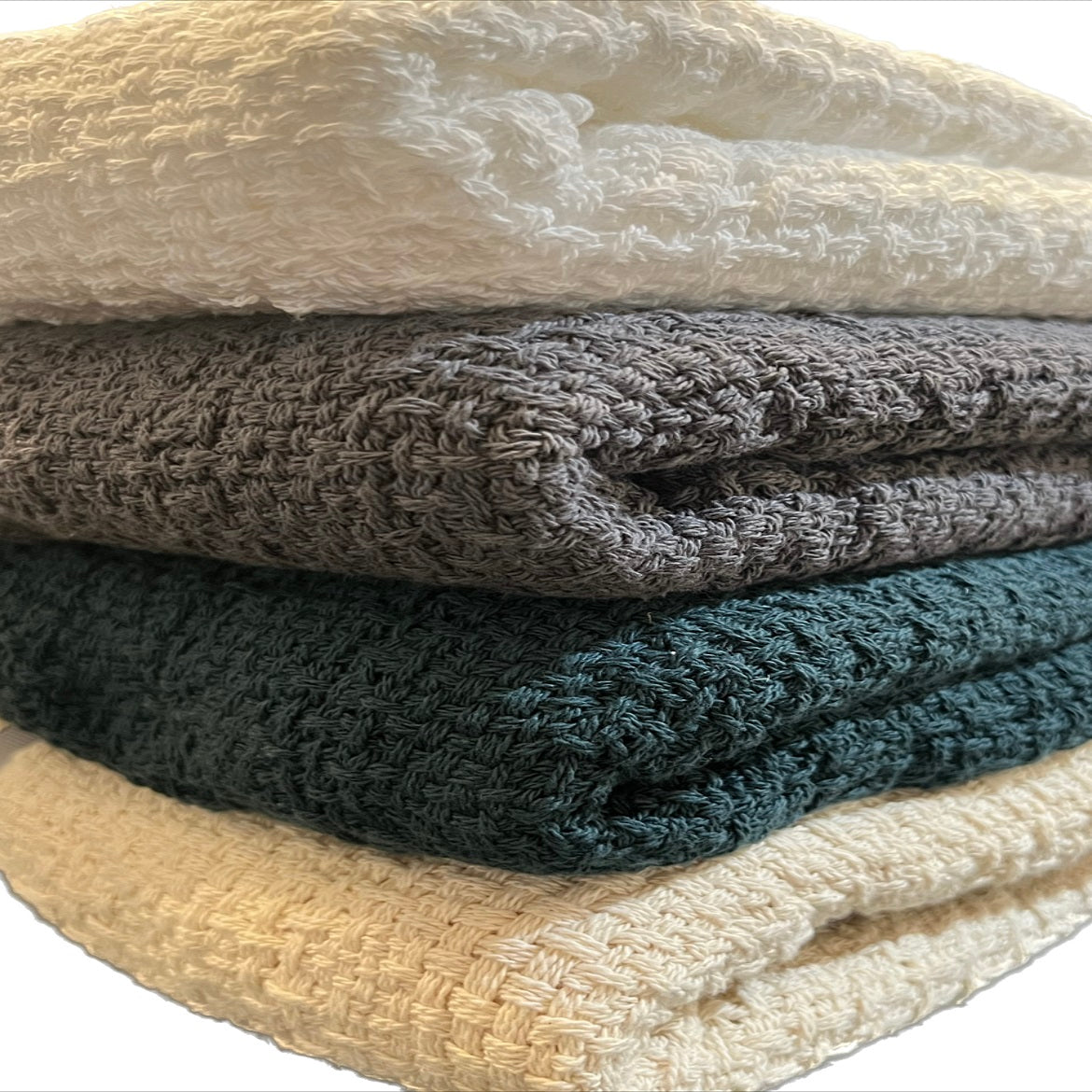 100% Cotton Fringed Throw Blanket, 52 x 65 Inch – view 5