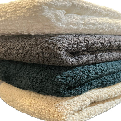 100% Cotton Fringed Throw Blanket, 52 x 65 Inch – view 5