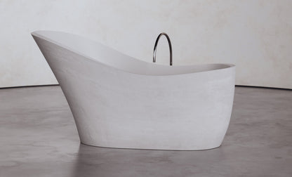 High-Back Slipper Freestanding Concrete Bathtub – Studio Collection – view 3