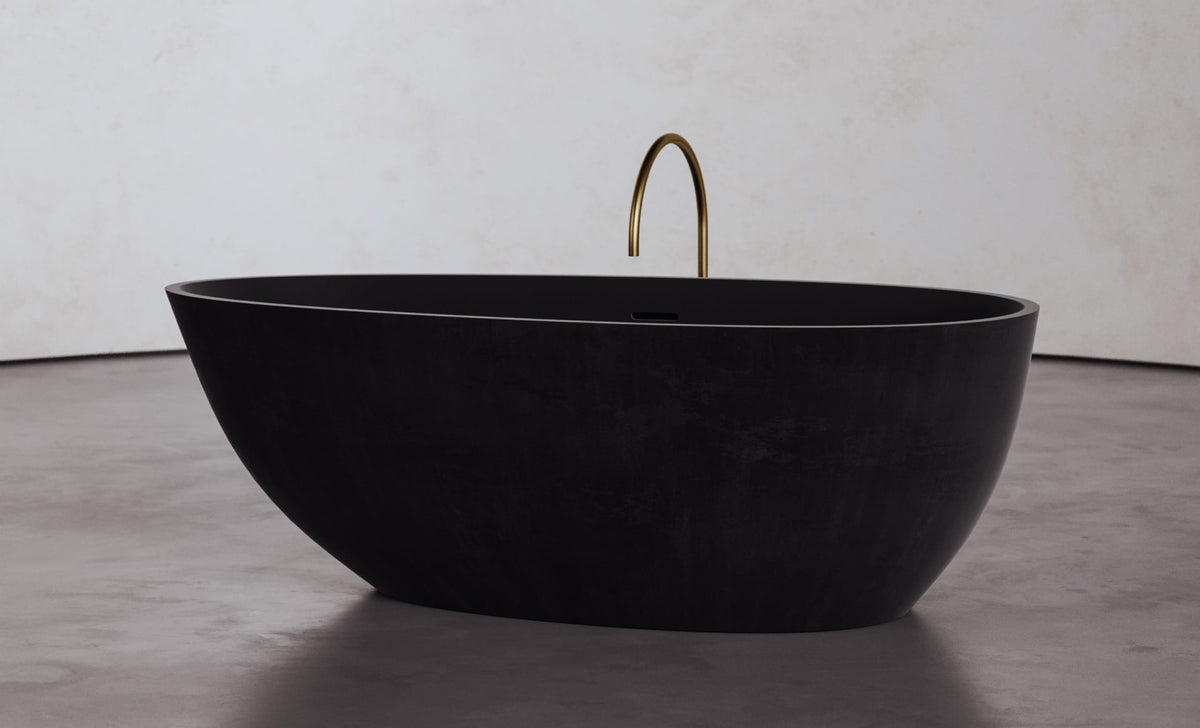 Elevated Concrete Ovoid Bathtub