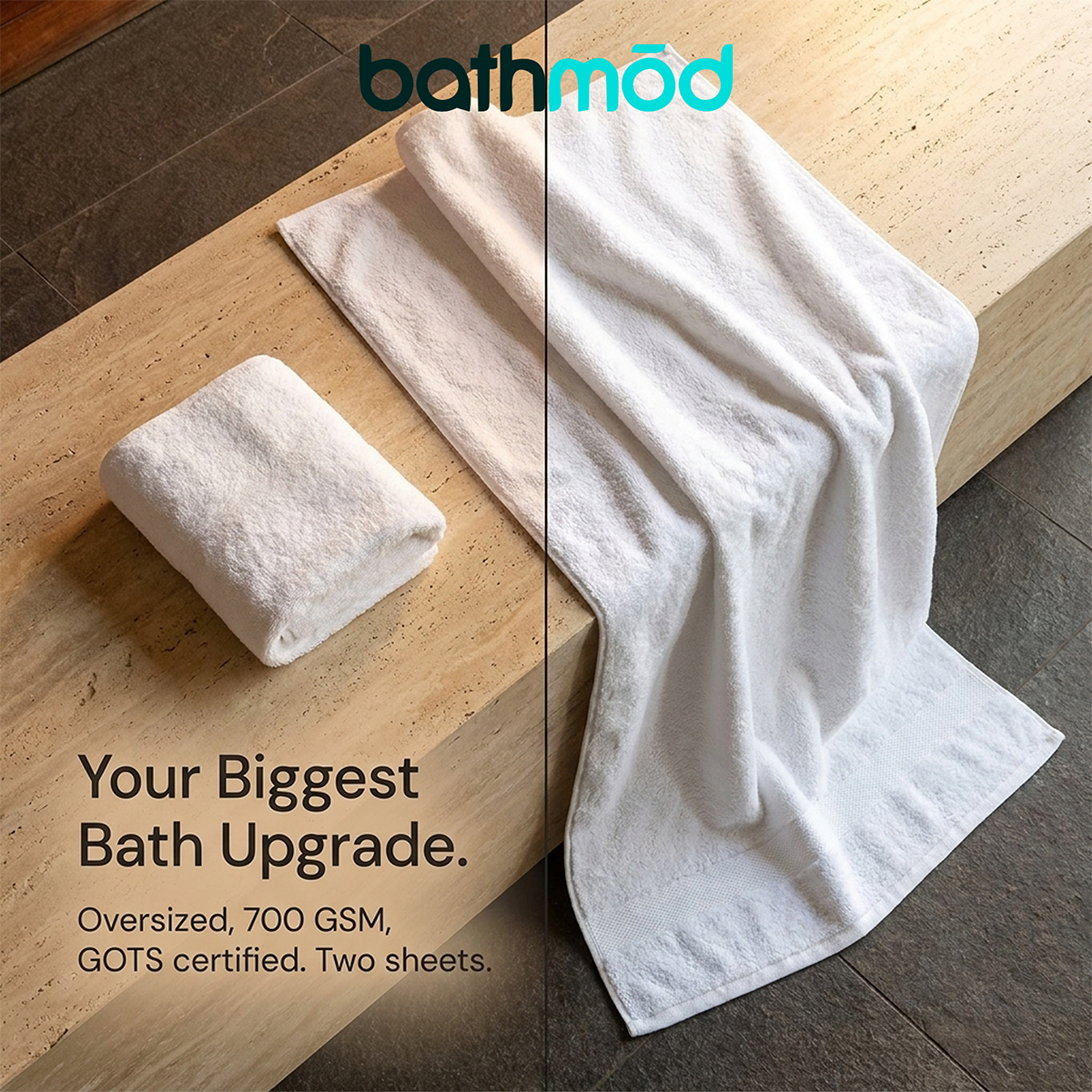 Luxury Organic Cotton Bath Sheets, Two Pack, 40 x 70 Inch, GOTS Certified – view 7