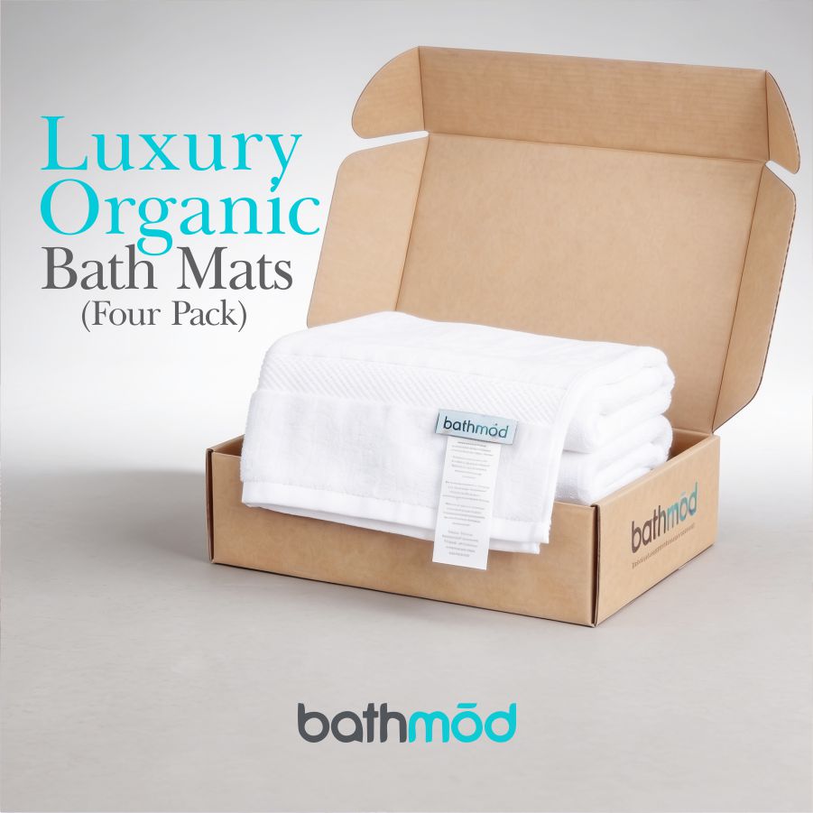 Luxury Organic Turkish Cotton Bath Mats, Four Pack – view 7