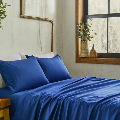 Ocean Blue Polyester Duvet Cover Set with Zipper Closure – view 5