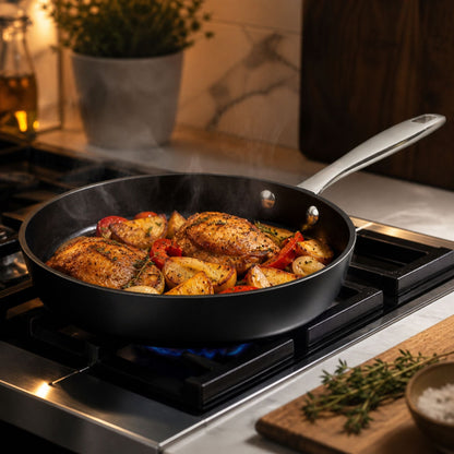 Ceramic Nonstick Cookware Set with Fry Pan, Saucepan and Stock Pot – view 6