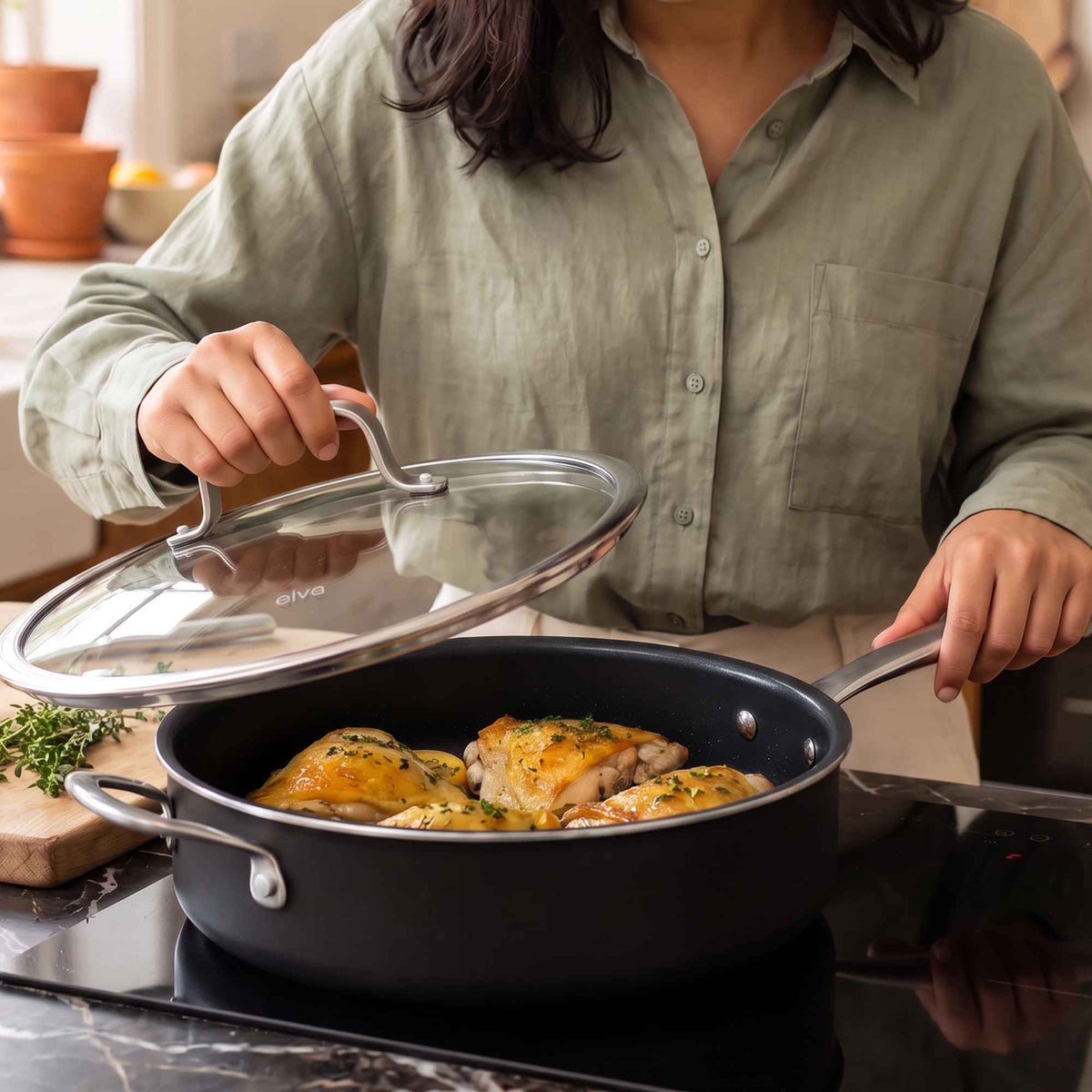 Ceramic Nonstick Sauté Pan, 4-Qt - view 1