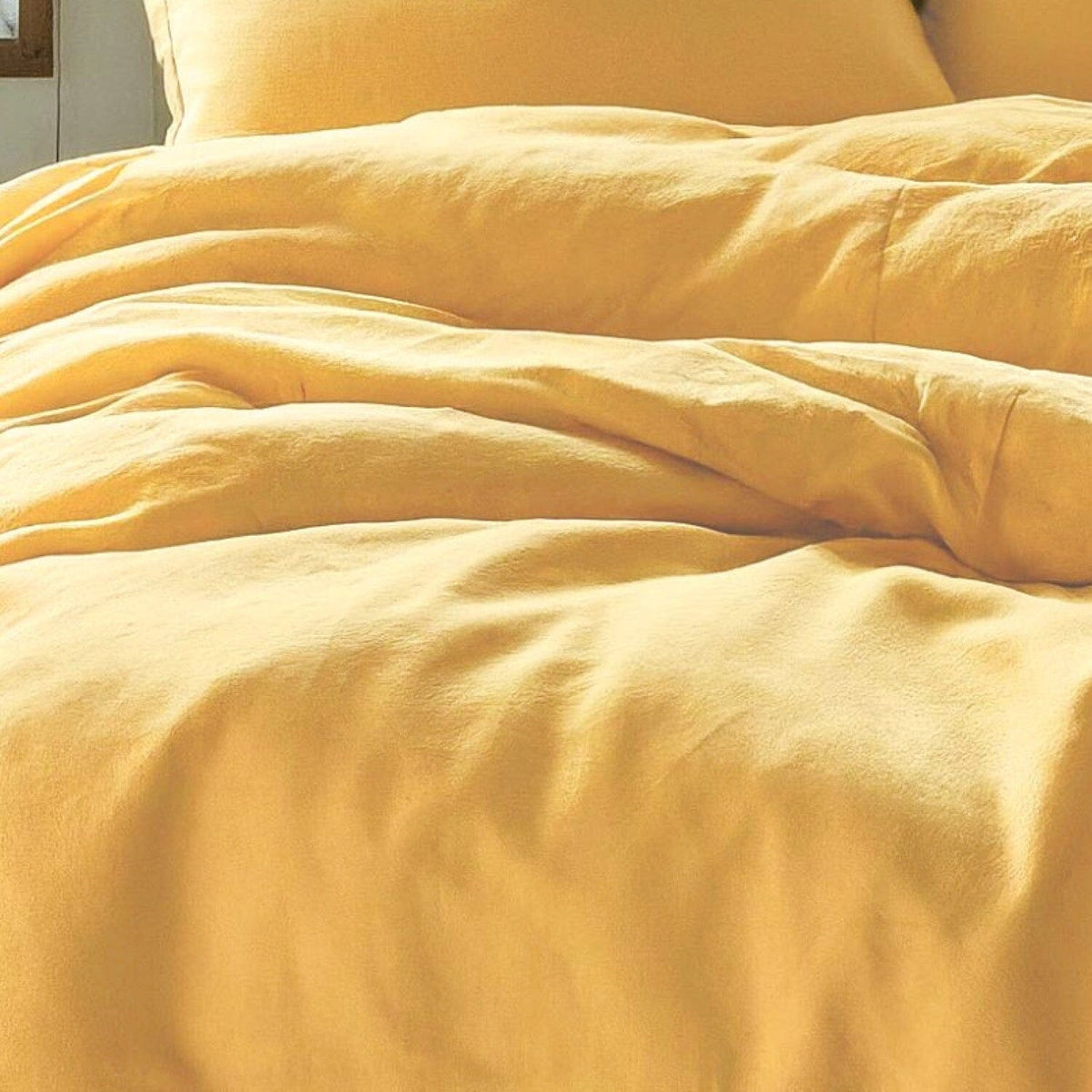 Sunny Yellow Microfiber Bed Sheet Set with Deep Pocket – view 6