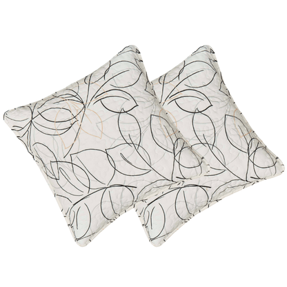 Abstract Leaf Line Art Microfiber Euro Sham and Cushion Covers – view 4