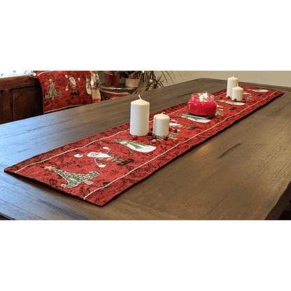 Here Comes Santa Claus Vintage Holiday Woven Tapestry Table Runner – view 3