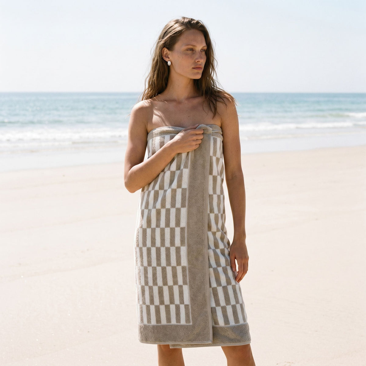 Pietra Australian Cotton Towels with Checkered Design, 600 GSM – view 59