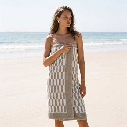 Pietra Australian Cotton Towels with Checkered Design, 600 GSM – view 59