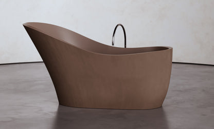 High-Back Slipper Freestanding Concrete Bathtub – Studio Collection – view 4