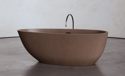Egg-Shaped Freestanding Concrete Bathtub – Studio Collection – view 4