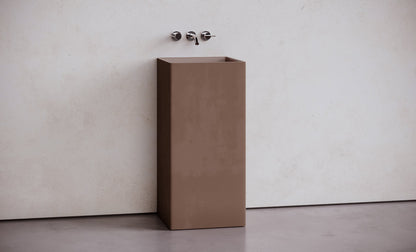 Square Elevated Concrete Pedestal Sink – Studio Collection – view 4
