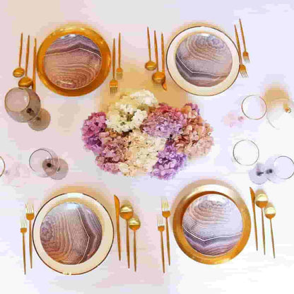 Amethyst Agate Fine Bone China Salad Plates, Set of 4 – view 5