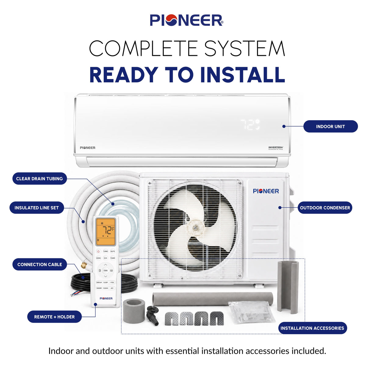 Pioneer Diamante Pro 31,500 BTU Ductless Mini-Split Heat Pump - view 3