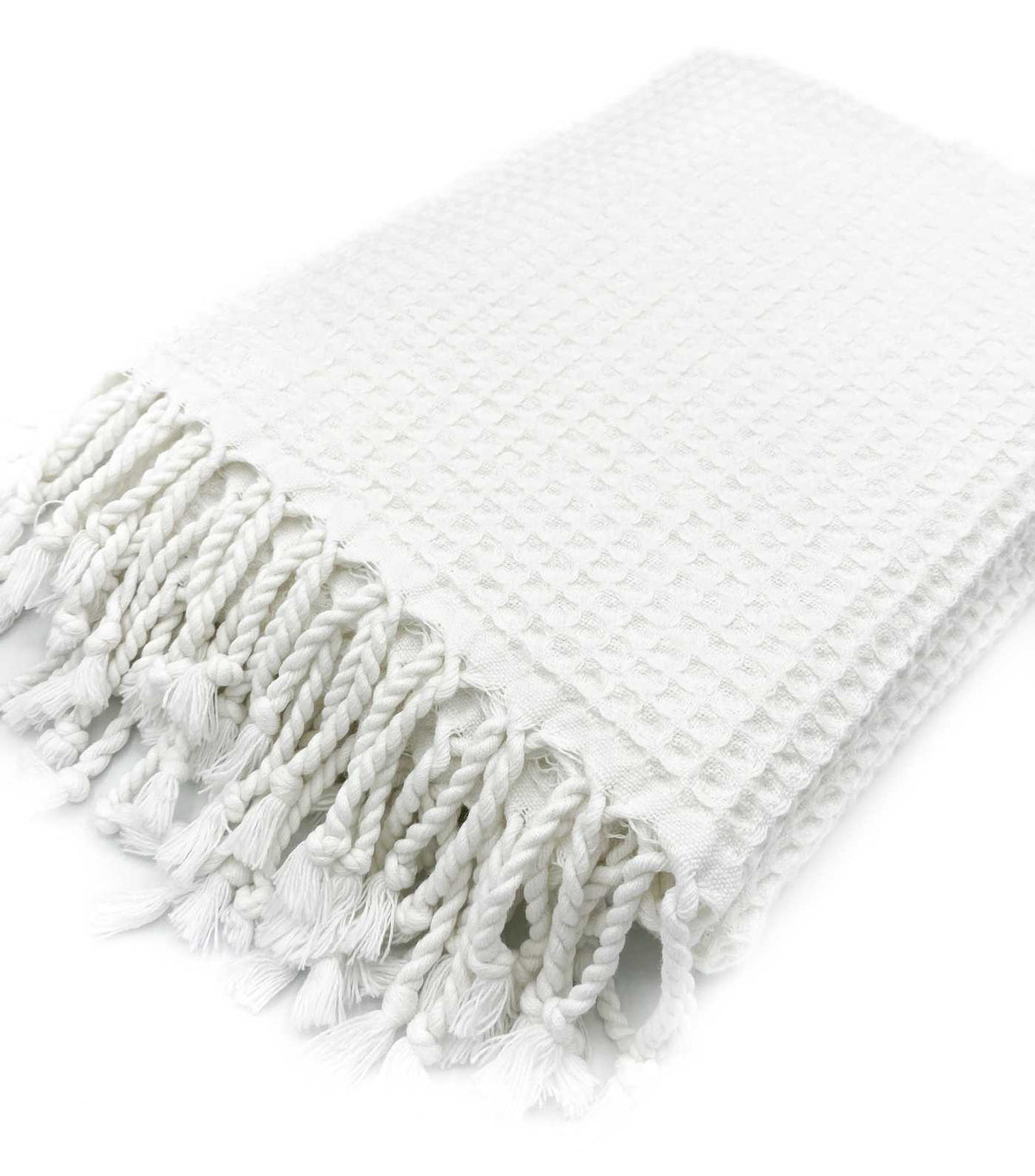 Waffle Weave Organic Cotton Turkish Towel, Stone Washed Bath and Hand – view 35