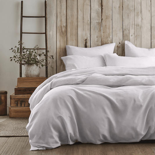 Polyester Cloud White Duvet Cover Set for Easy Care Comfort