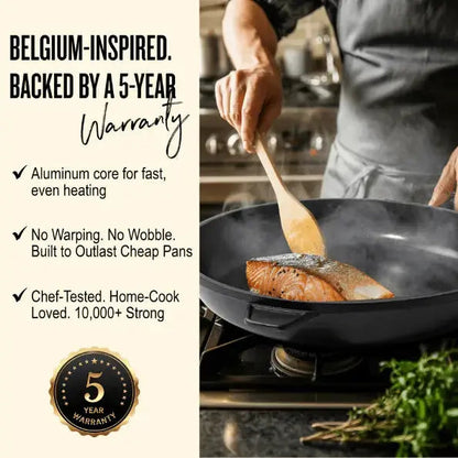 12-Inch Ceramic Nonstick Wok with Recycled Aluminum Core – view 3
