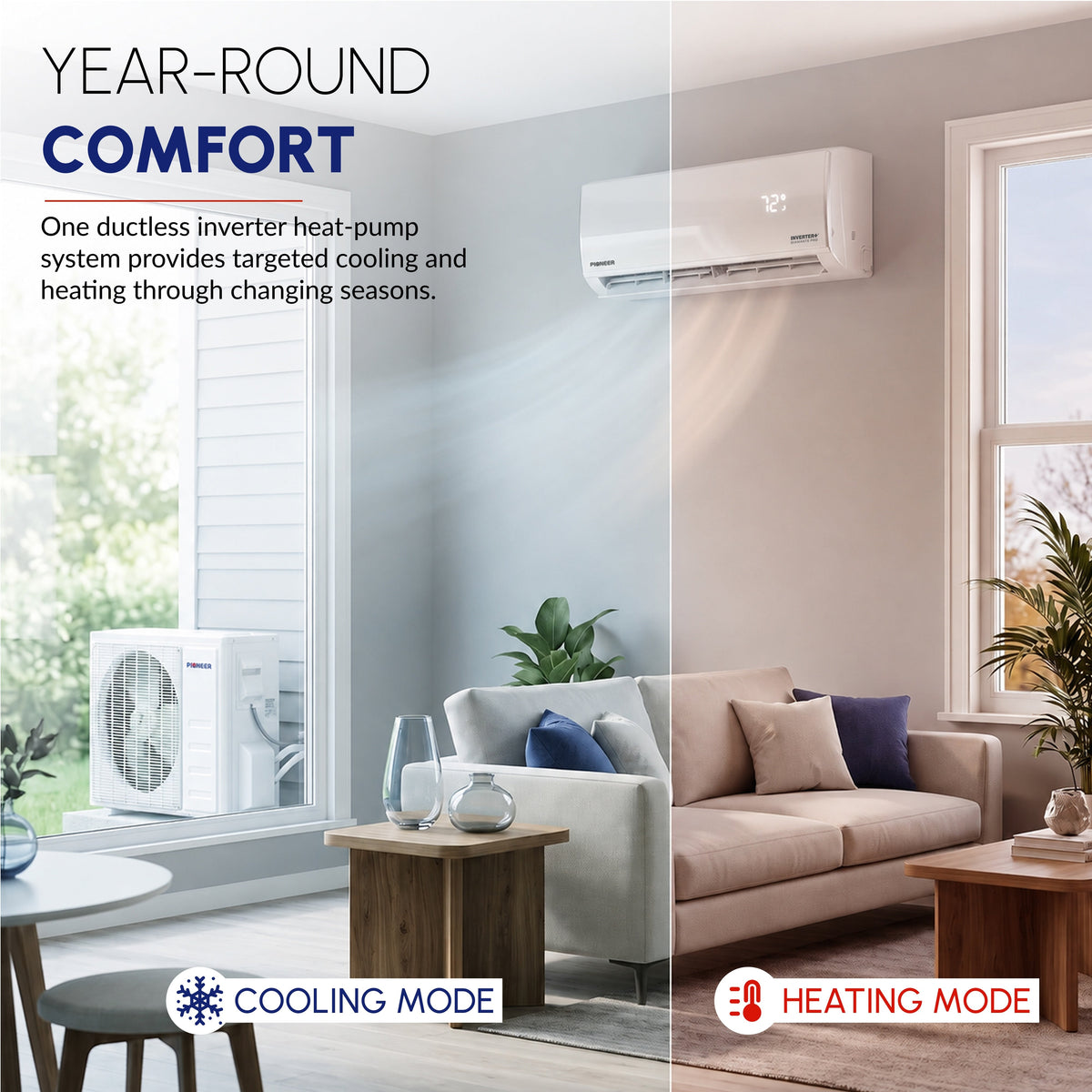 Pioneer Diamante Pro 31,500 BTU Ductless Mini-Split Heat Pump - view 2