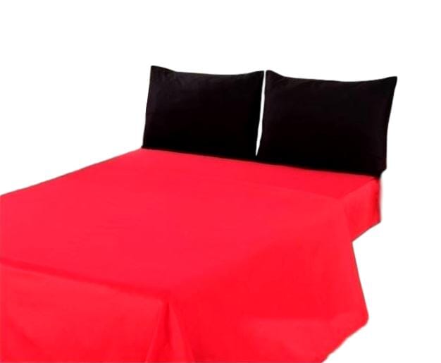 Red and Black 100% Cotton Sheet Set for Modern Bedding – view 7