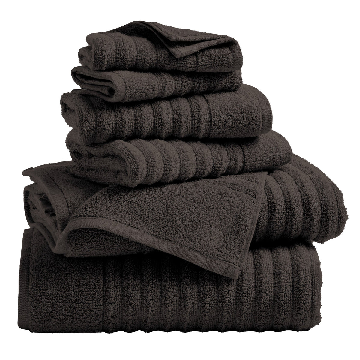 Karina Collection Luxury Combed Cotton Ribbed Bath Towel Set – view 193